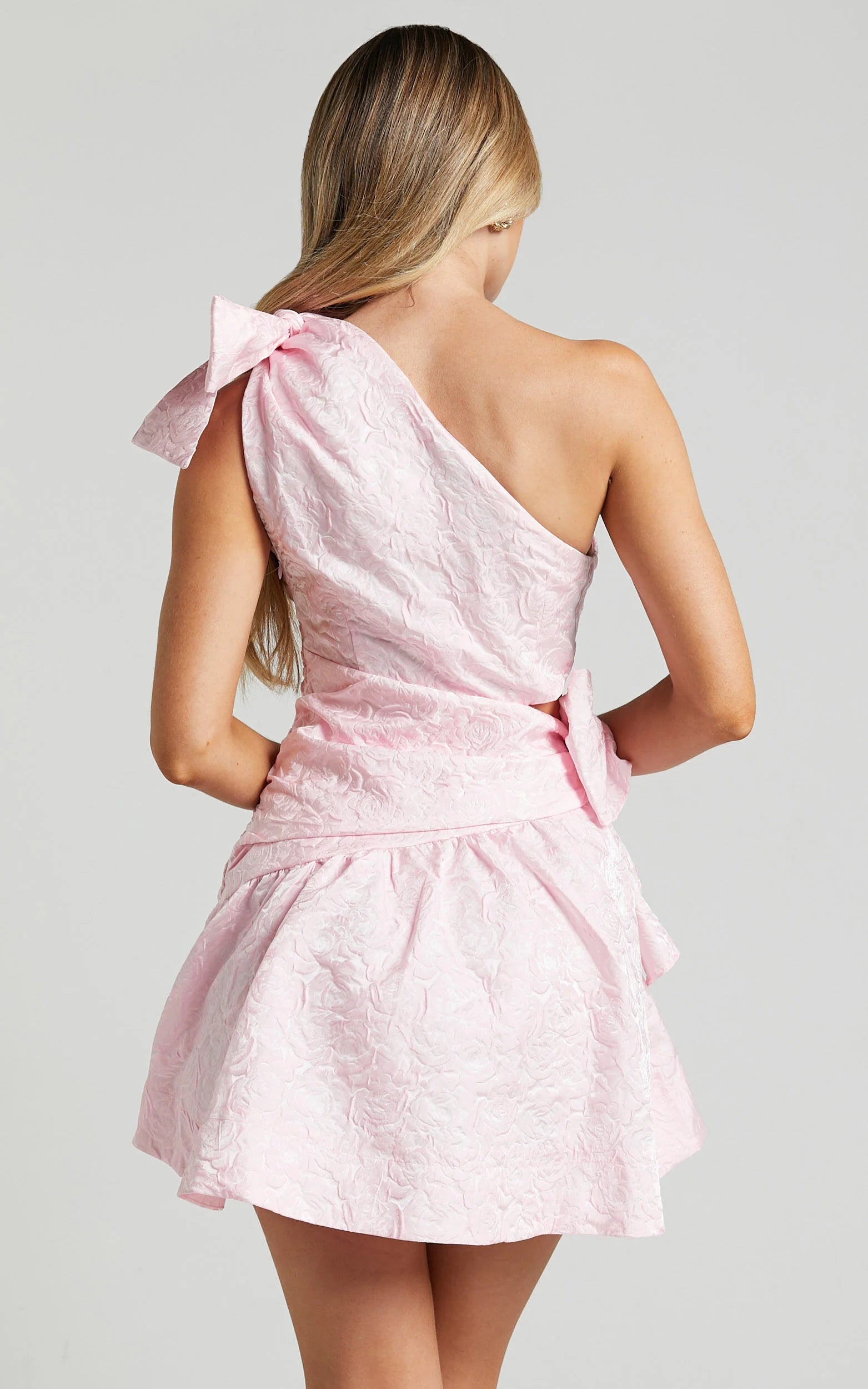 Mathilda Mini Dress - Cut Out Side Wrap Dress in Pink