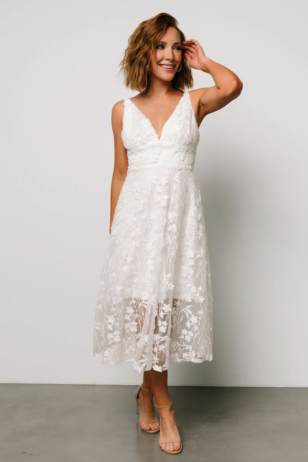 Larissa Midi Dress | Off White