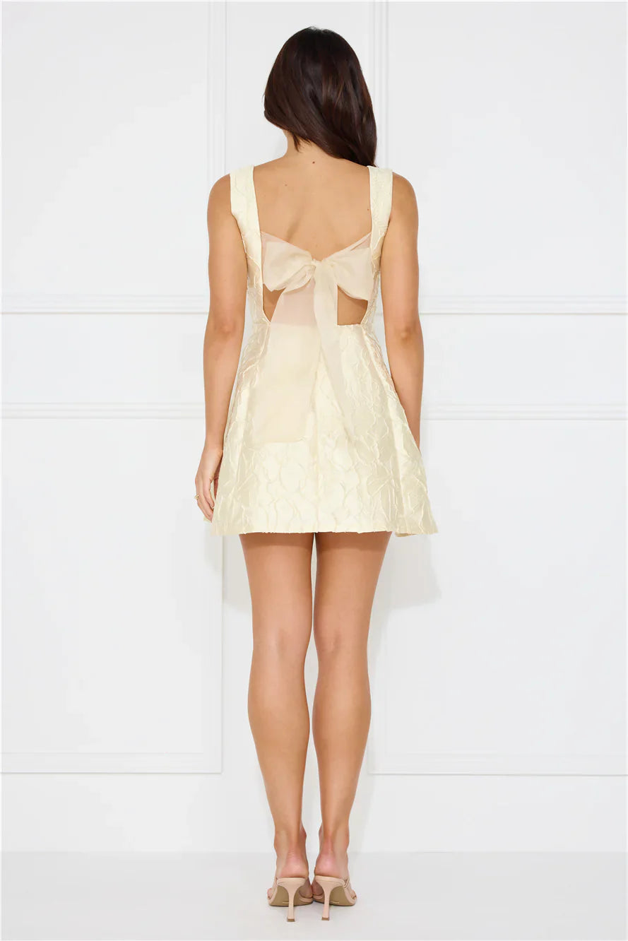 Elite Silhouette Mini Dress Yellow
