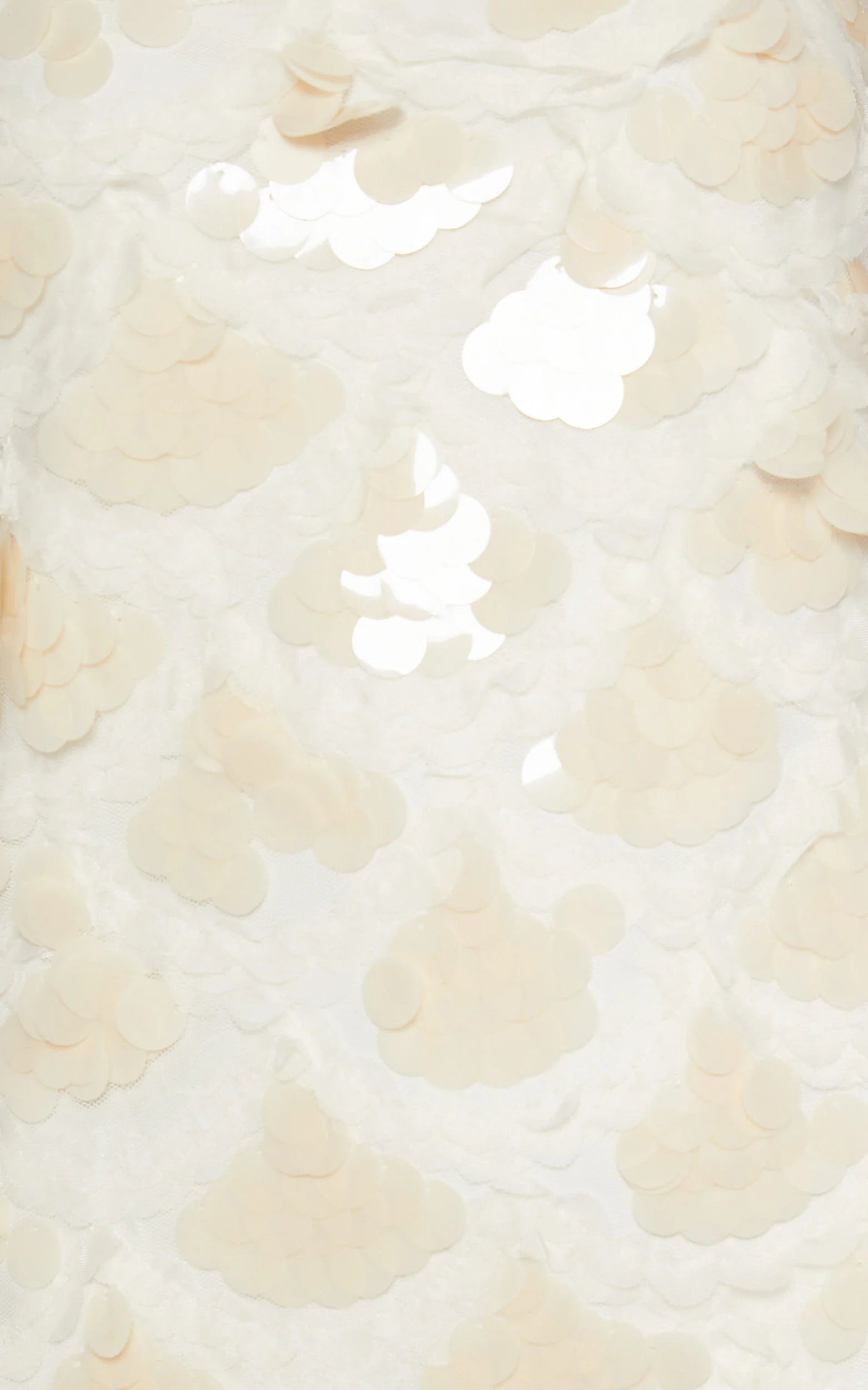 Marilyn Mini Dress - Circle Sequin Dress in Cream
