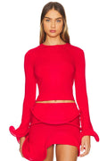 Wave Sleeve Top