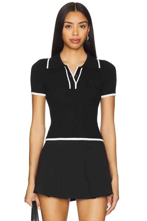Katrina Knit Polo Top