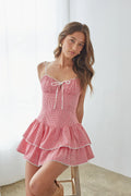 Fiorella Open Back Ruffle Mini Dress