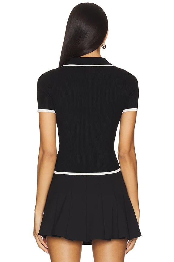 Katrina Knit Polo Top