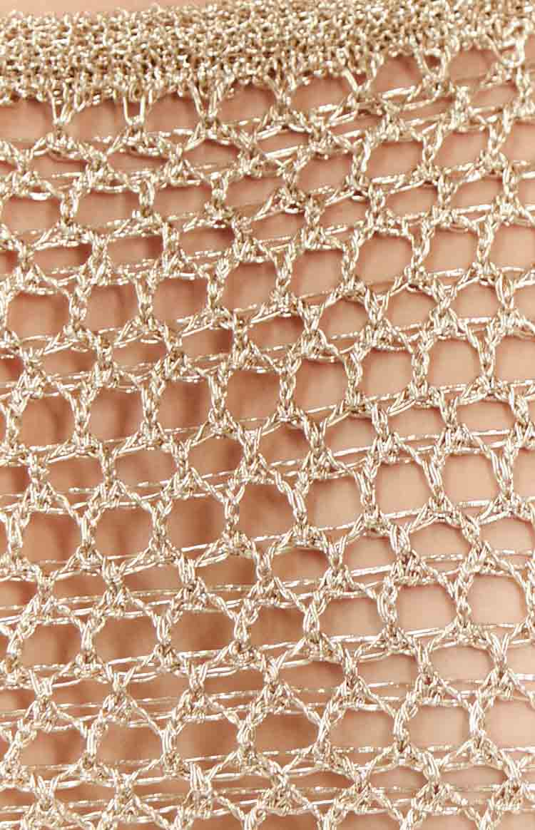 Wild Thoughts Gold Metallic Knit Top