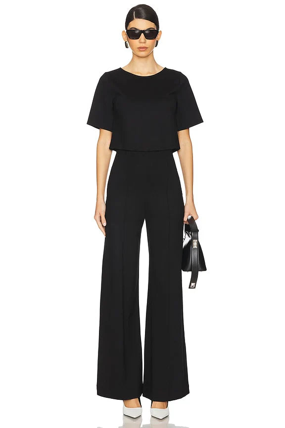 Ponte Knit Short Sleeve Top