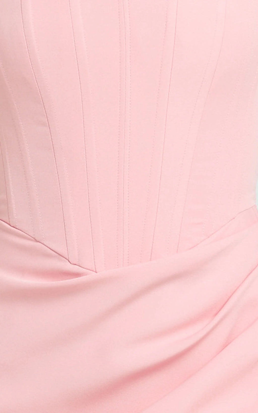 Avery Mini Dress - Strapless Corset Bodice Draped Dress in Pink