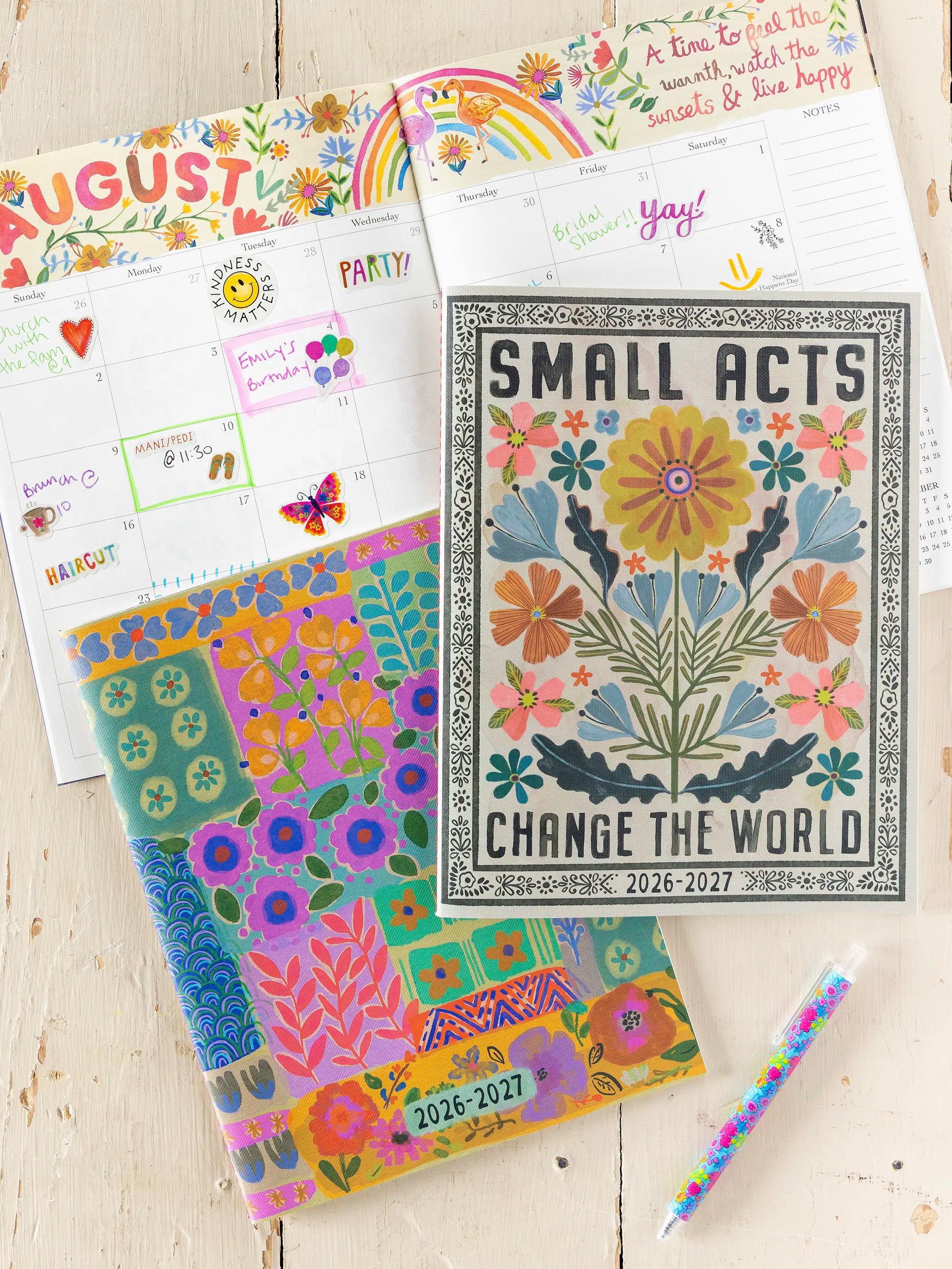 2026-27 Academic Planner - Turquoise Patchwork