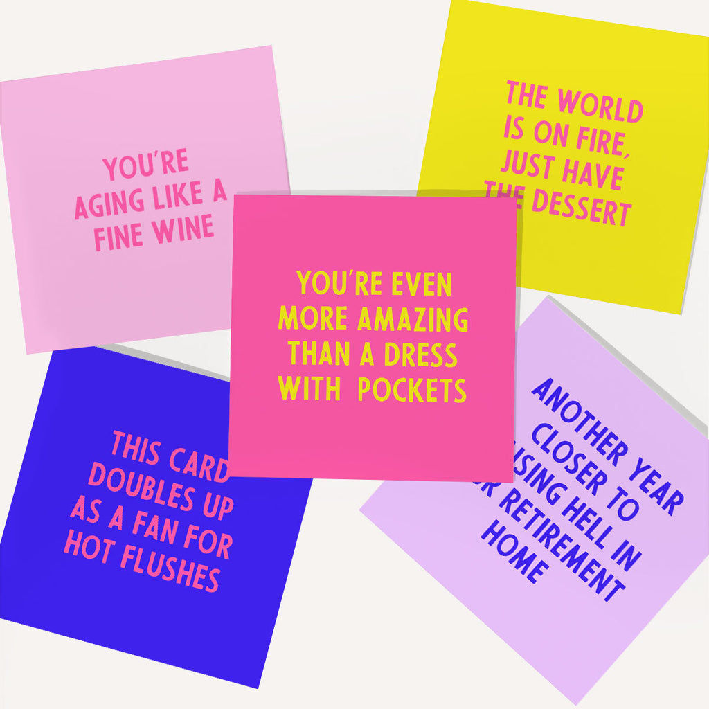 Aging Like A Fine Wine Greeting Cards (5 Pack)