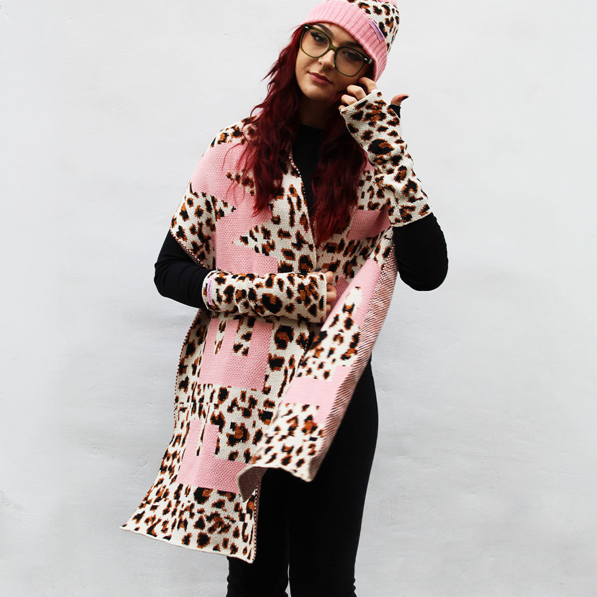 Animal Print 'Feminist' Giant Scarf