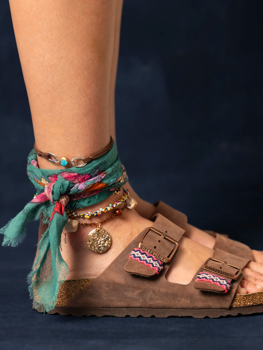 Boho Rainbow Beaded Anklet