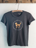 Printed Embroidered Cotton Baby Tee - Dog