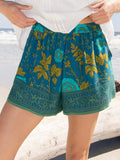 Maribel Shorts - Teal Sage Border