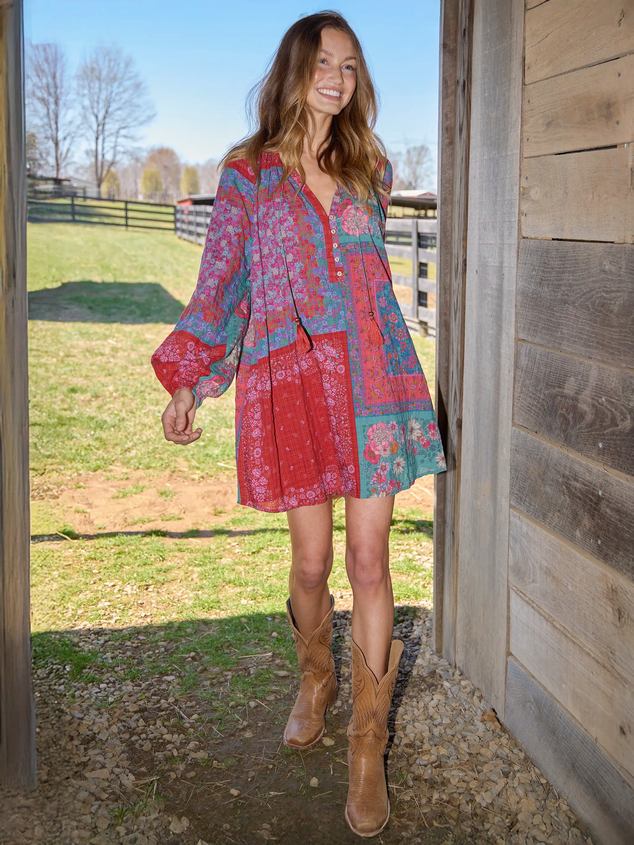 Camille Mini Dress - Jewel Positano Scarf