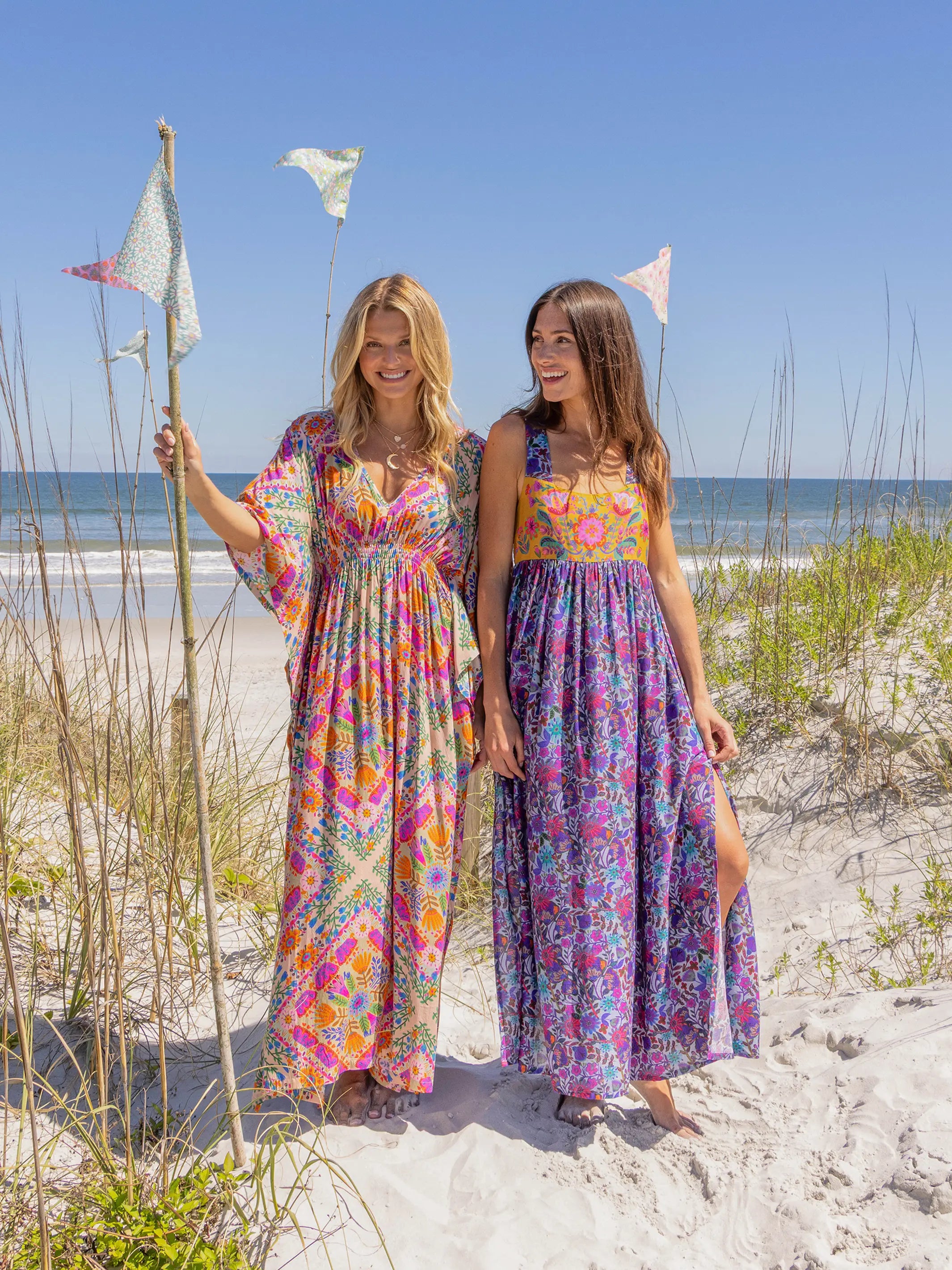 Tricia Maxi Dress - Dark Purple Daisies