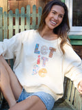 Old School Cotton Sweatshirt - Let It Be