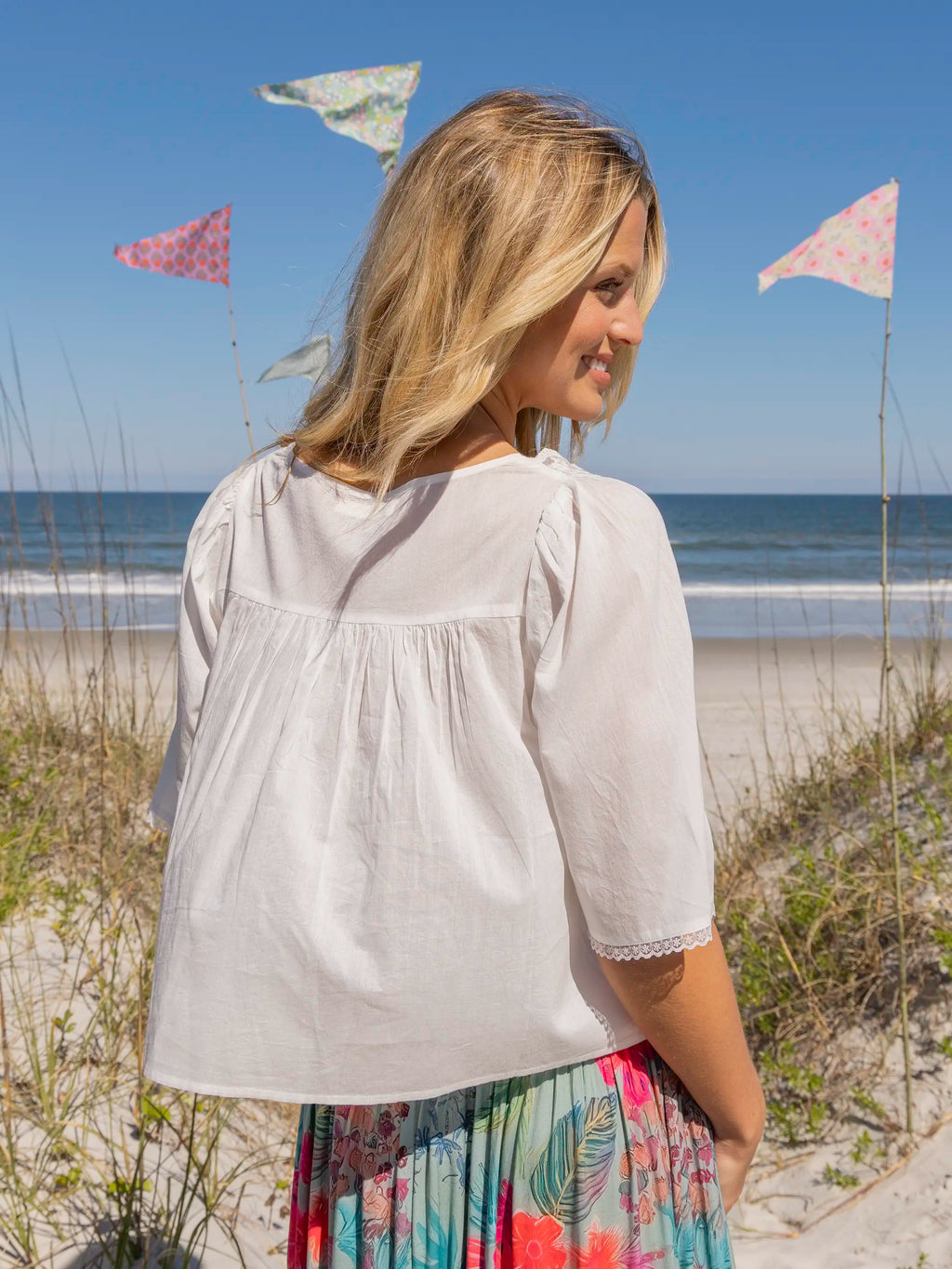 Prettiest Cotton Lace Blouse - White