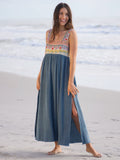 Tricia Embellished Maxi Dress - Slate Blue