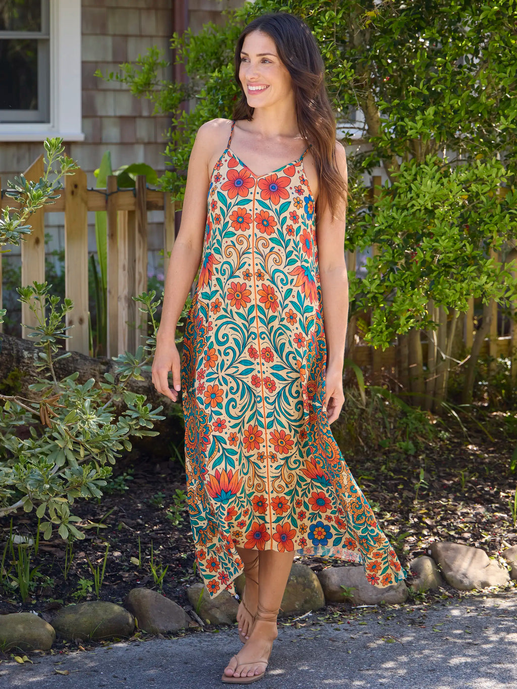 Katrina Midi Slip Dress - Santa Fe Floral
