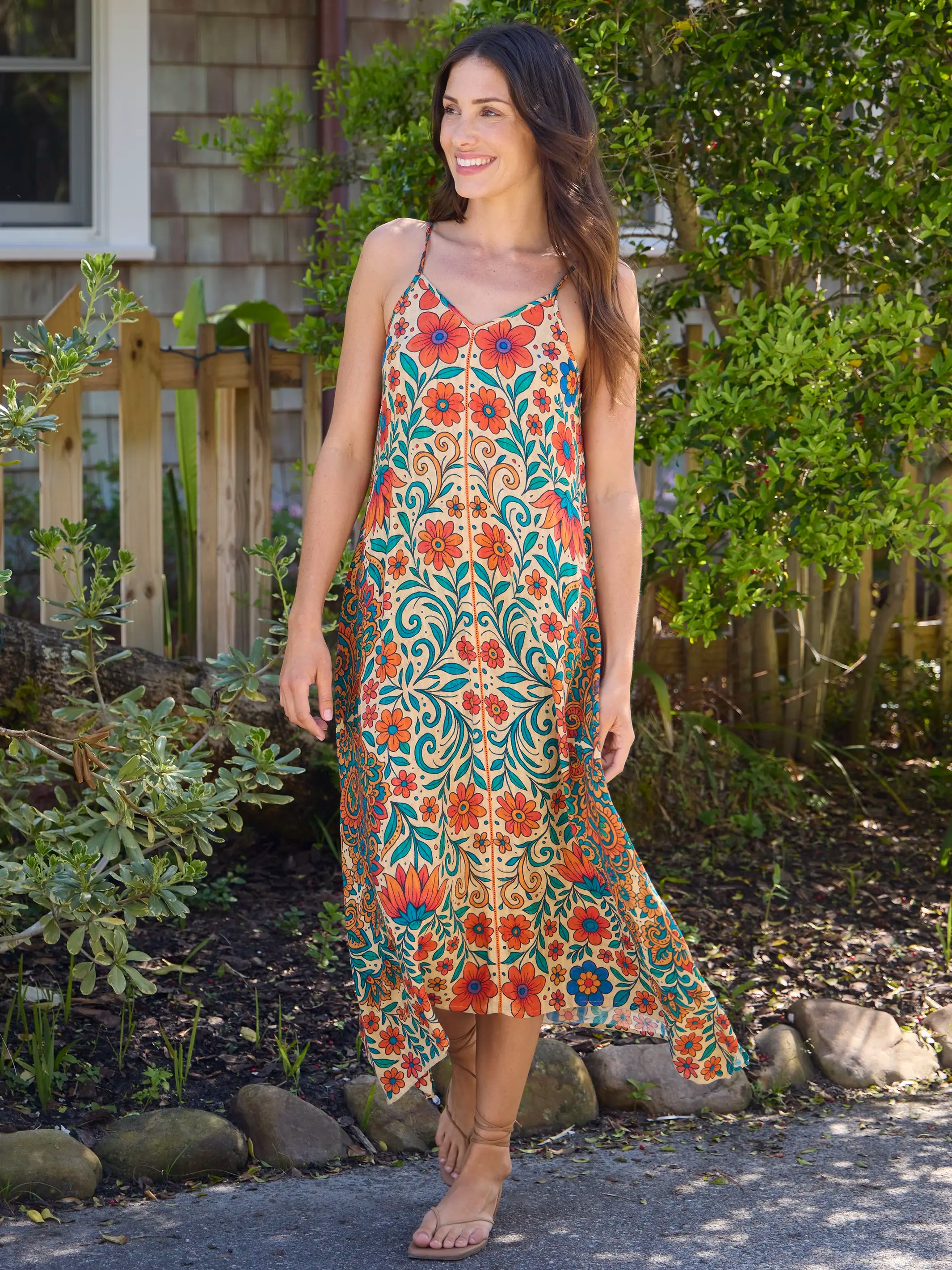 Katrina Midi Slip Dress - Santa Fe Floral