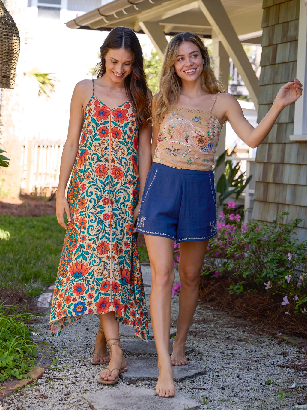 Katrina Midi Slip Dress - Santa Fe Floral