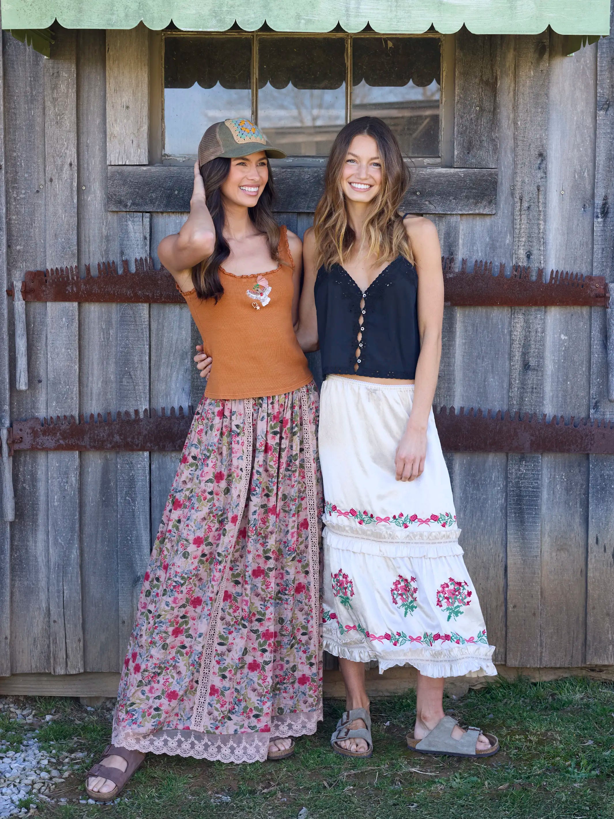 Delilah Embroidered Midi Skirt - Ivory