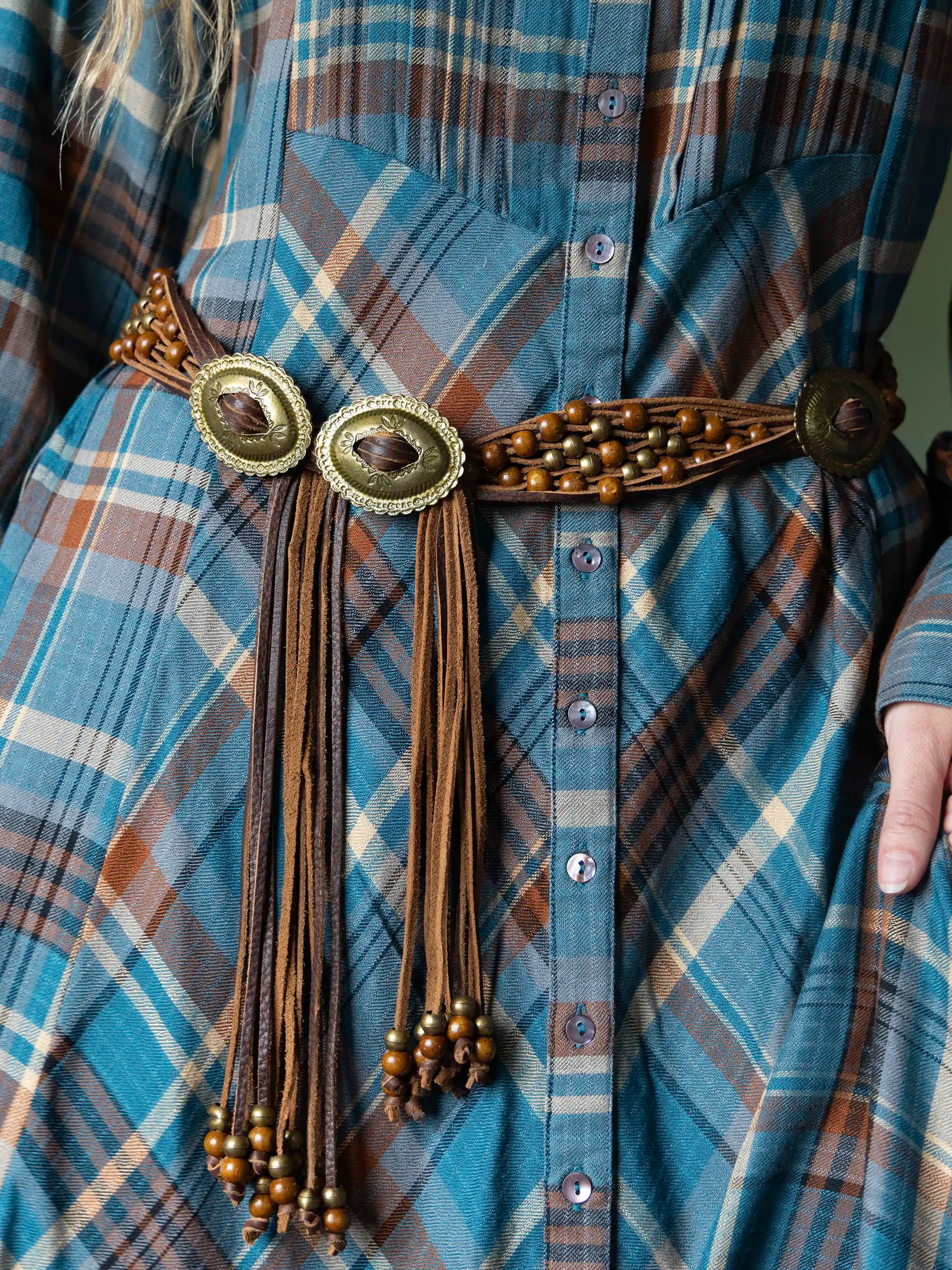 Concho Tassel Belt - Gold