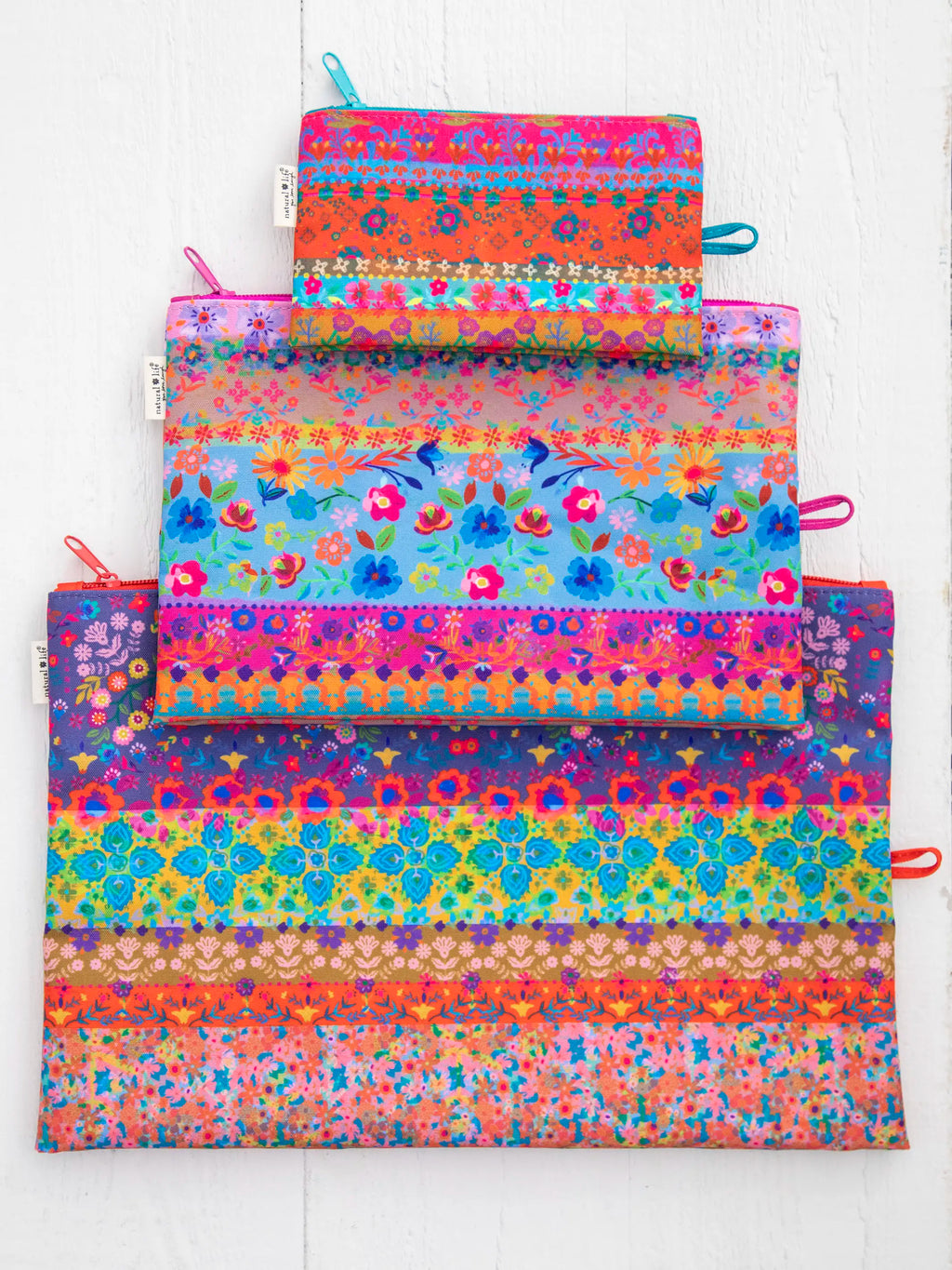 Anything & Everything Pouches, Set of 3 - Border Print