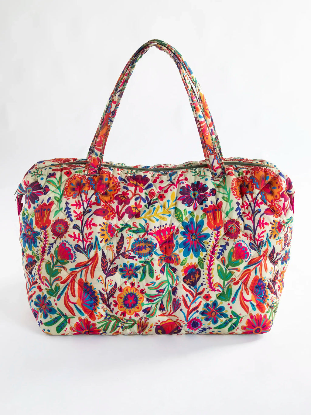 Puffy Weekender Bag - Rainbow Cream Floral