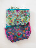 Small Recycled Reversible Zipper Pouch - Cream Floral