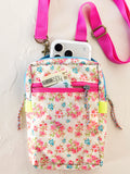 8-in-1 Pocket Crossbody - Pink Bouquet