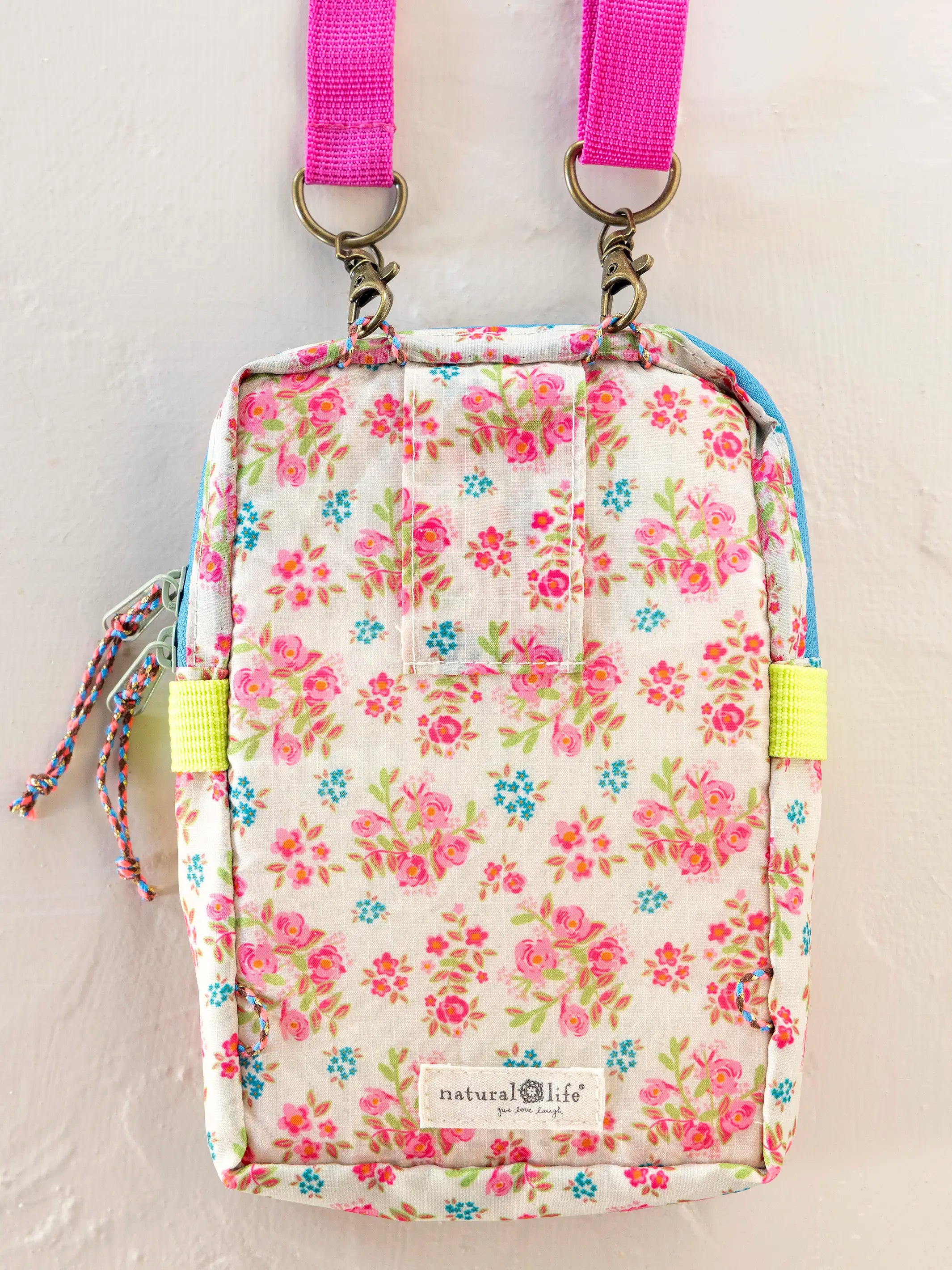 8-in-1 Pocket Crossbody - Pink Bouquet