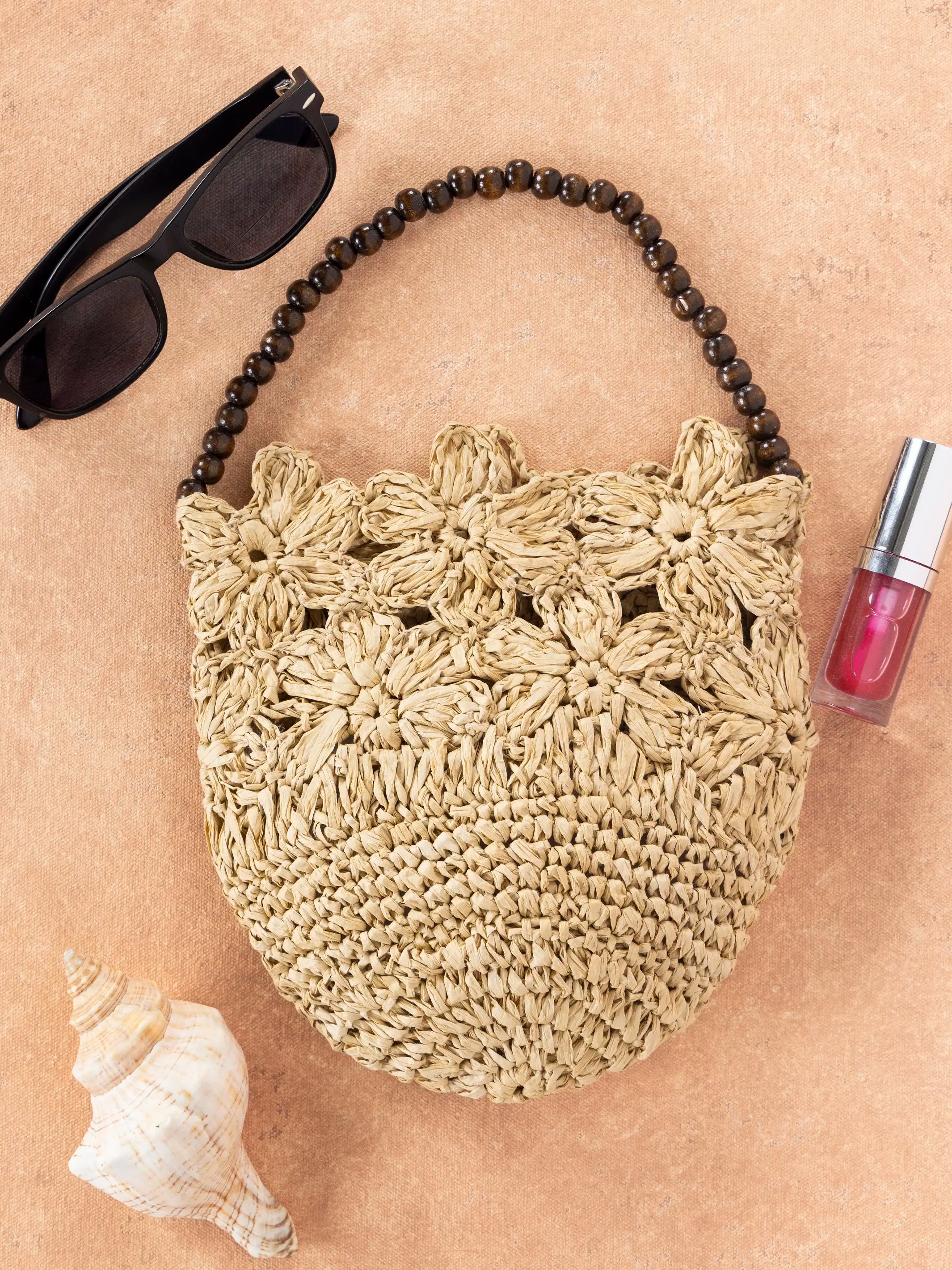Natural Floral Handbag