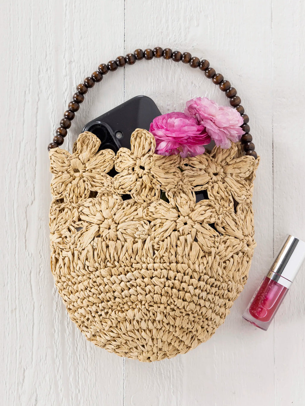 Natural Floral Handbag