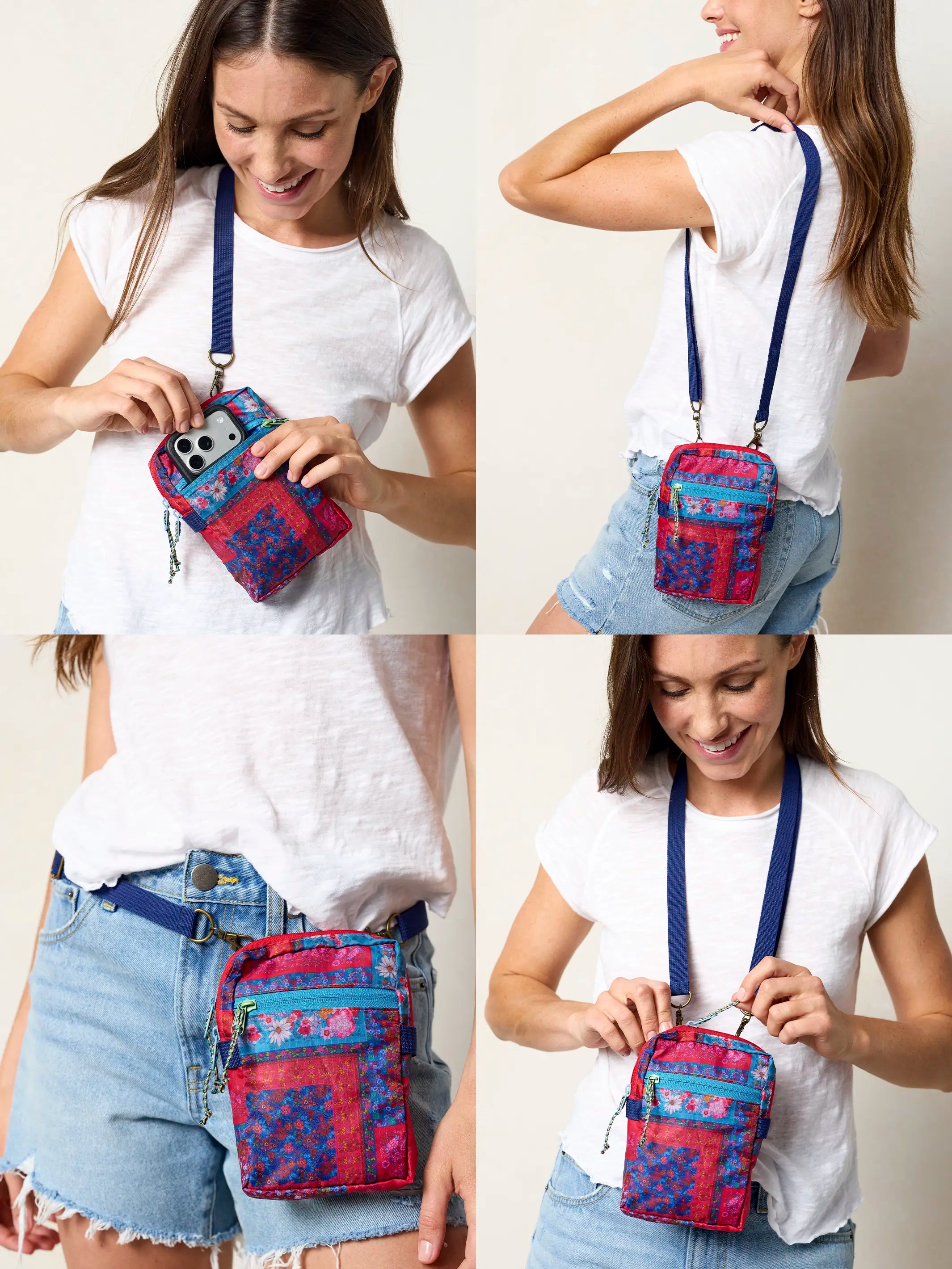 8-in-1 Pocket Crossbody - Jewel Positano Scarf