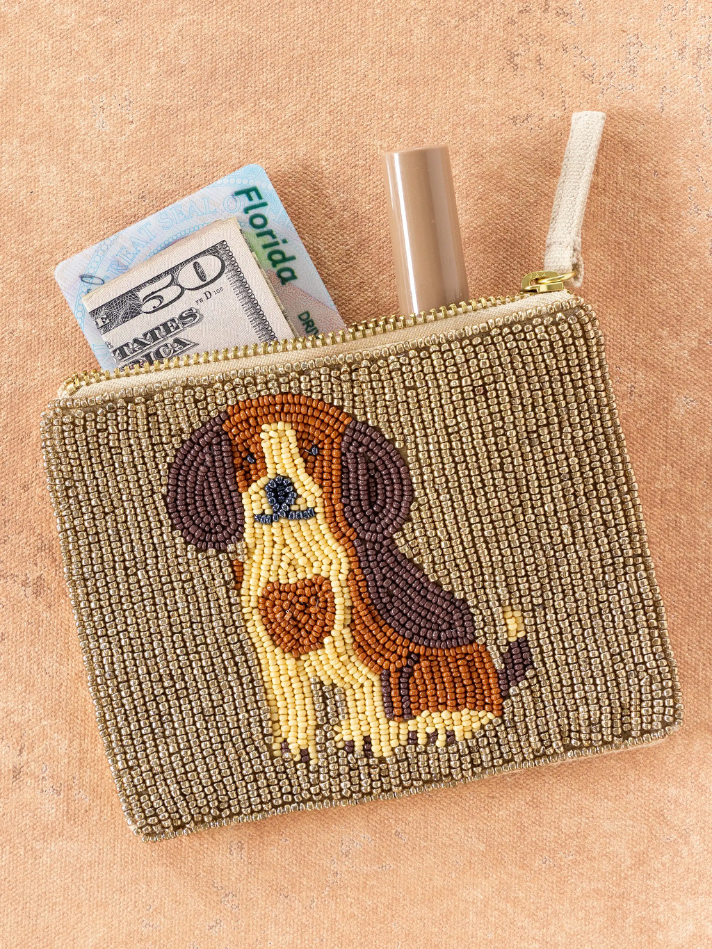 Beaded Coin Purse - Dog
