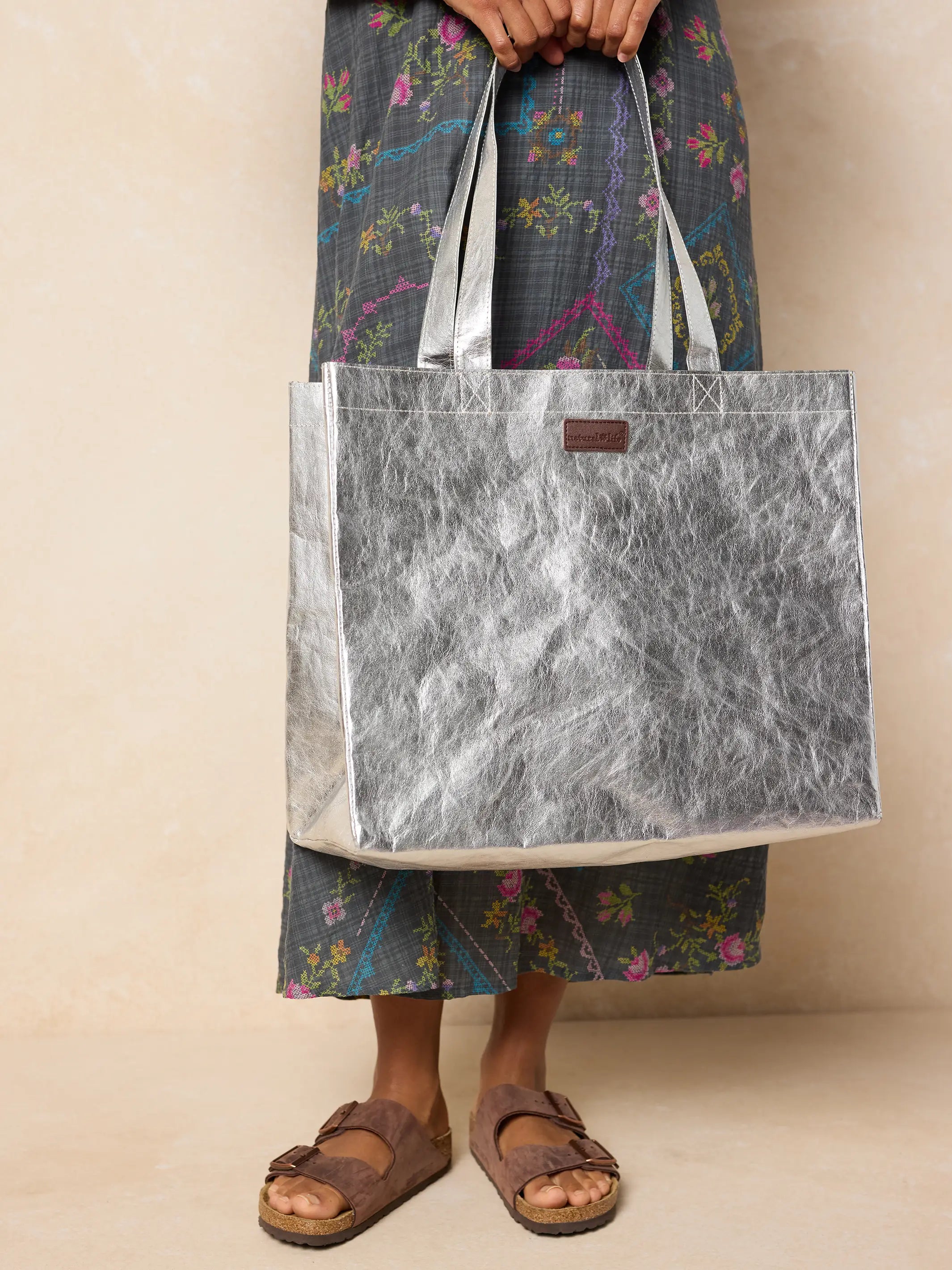 Penny Paper Reusable Tote Bag - Silver