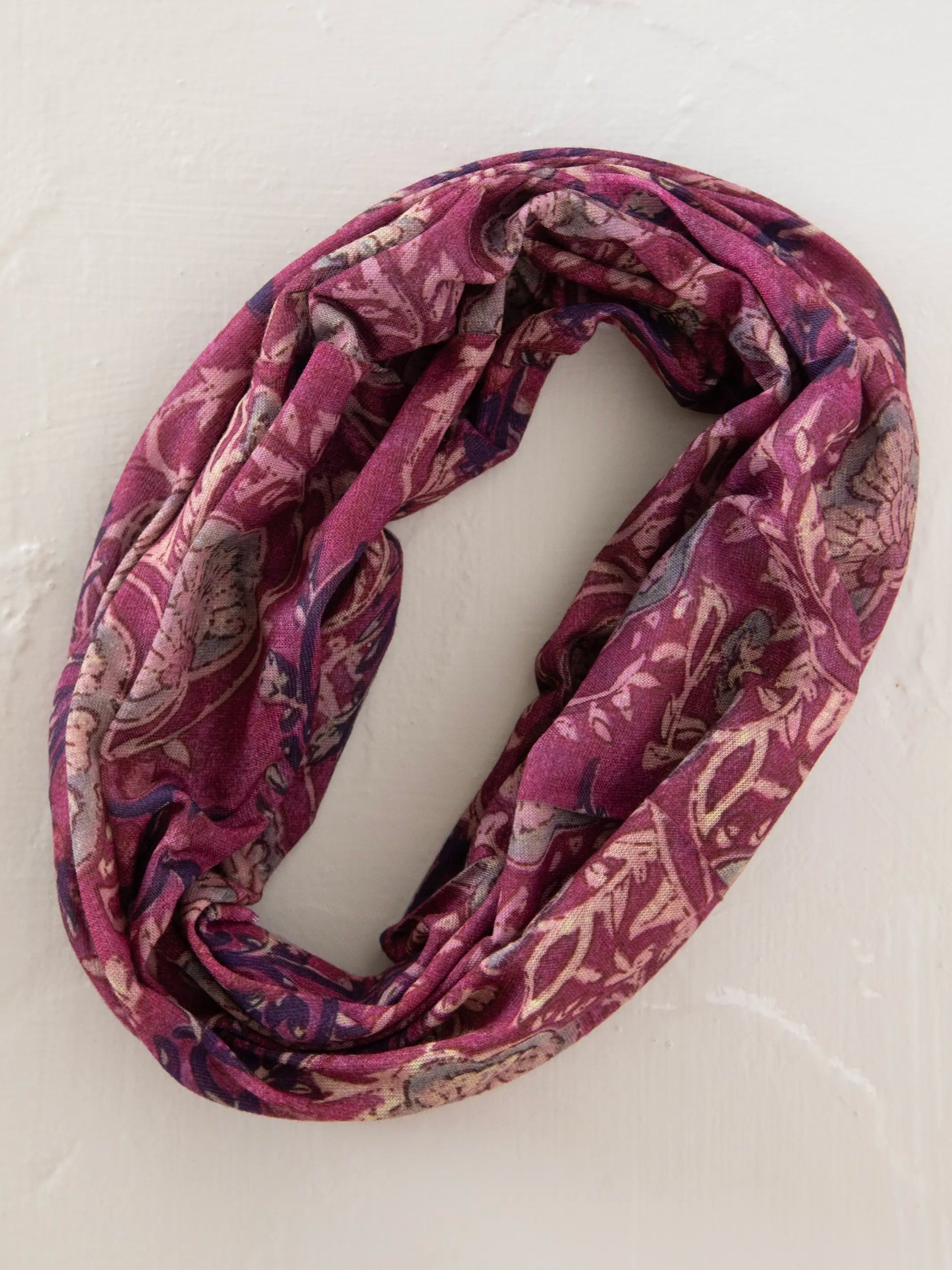 Full Boho Bandeau® Headband - Mauve India Vines