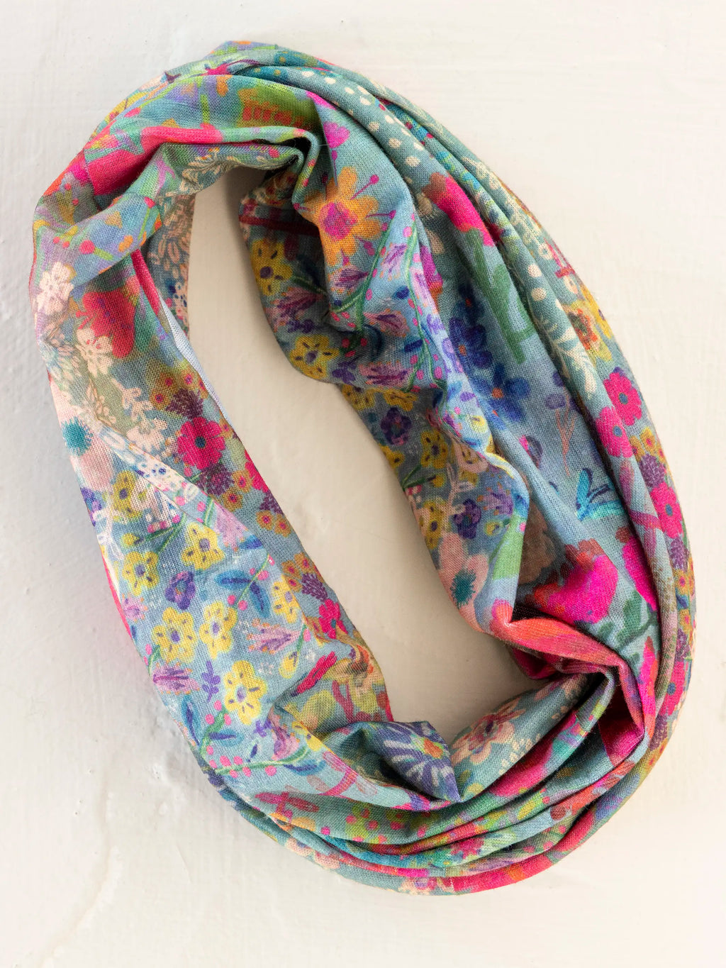 Full Boho Bandeau® Headband - Blue Garden Patchwork