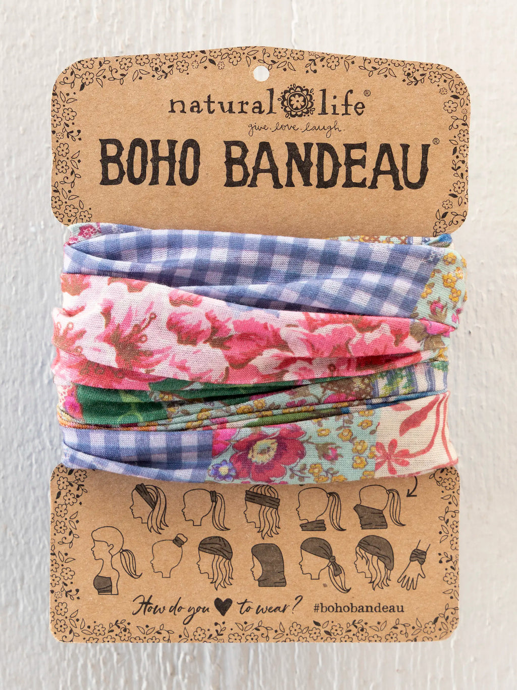 Full Boho Bandeau® Headband - Vintage Treasure Pink