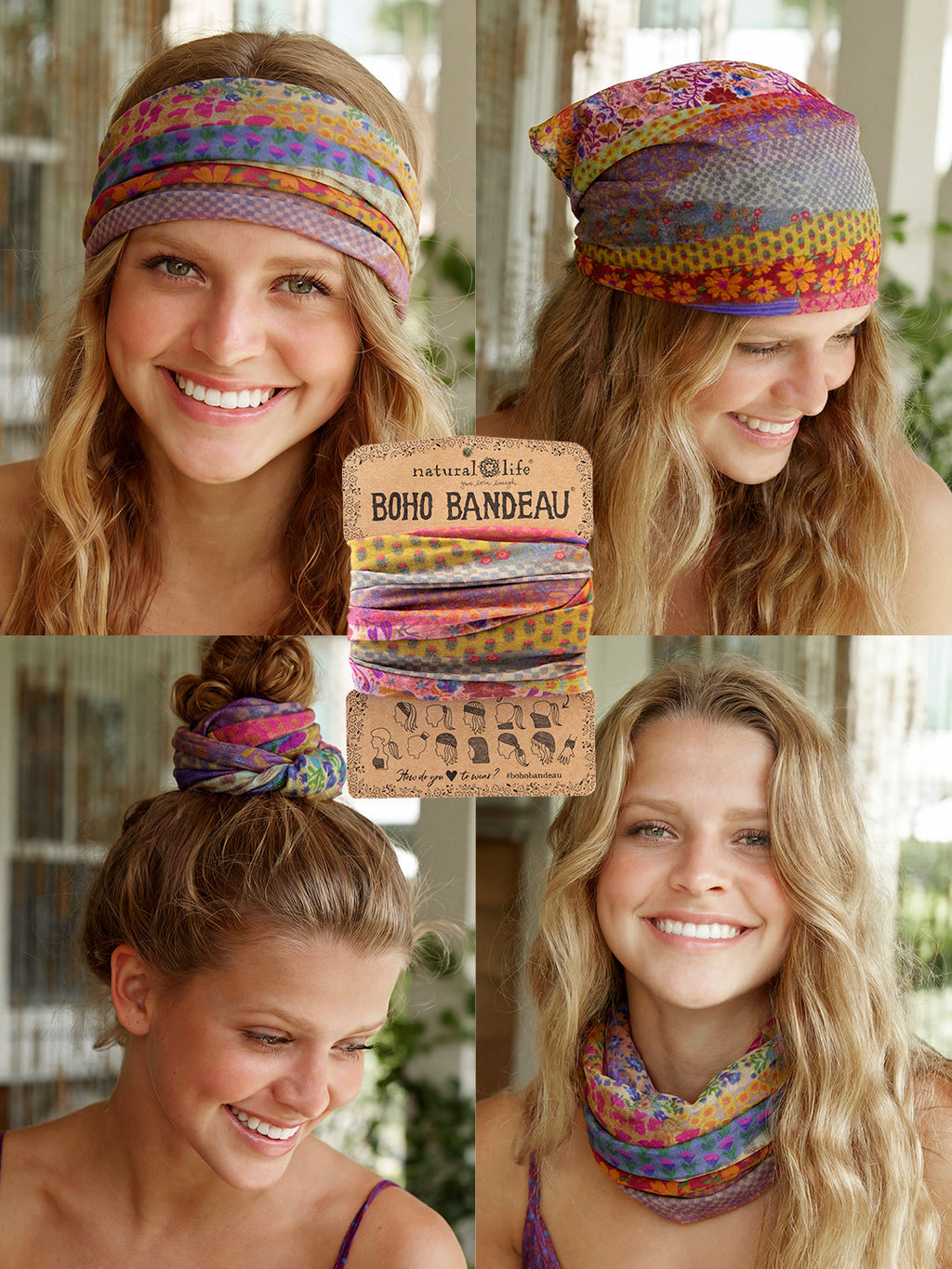 Full Boho Bandeau® Headband - Garden Waves