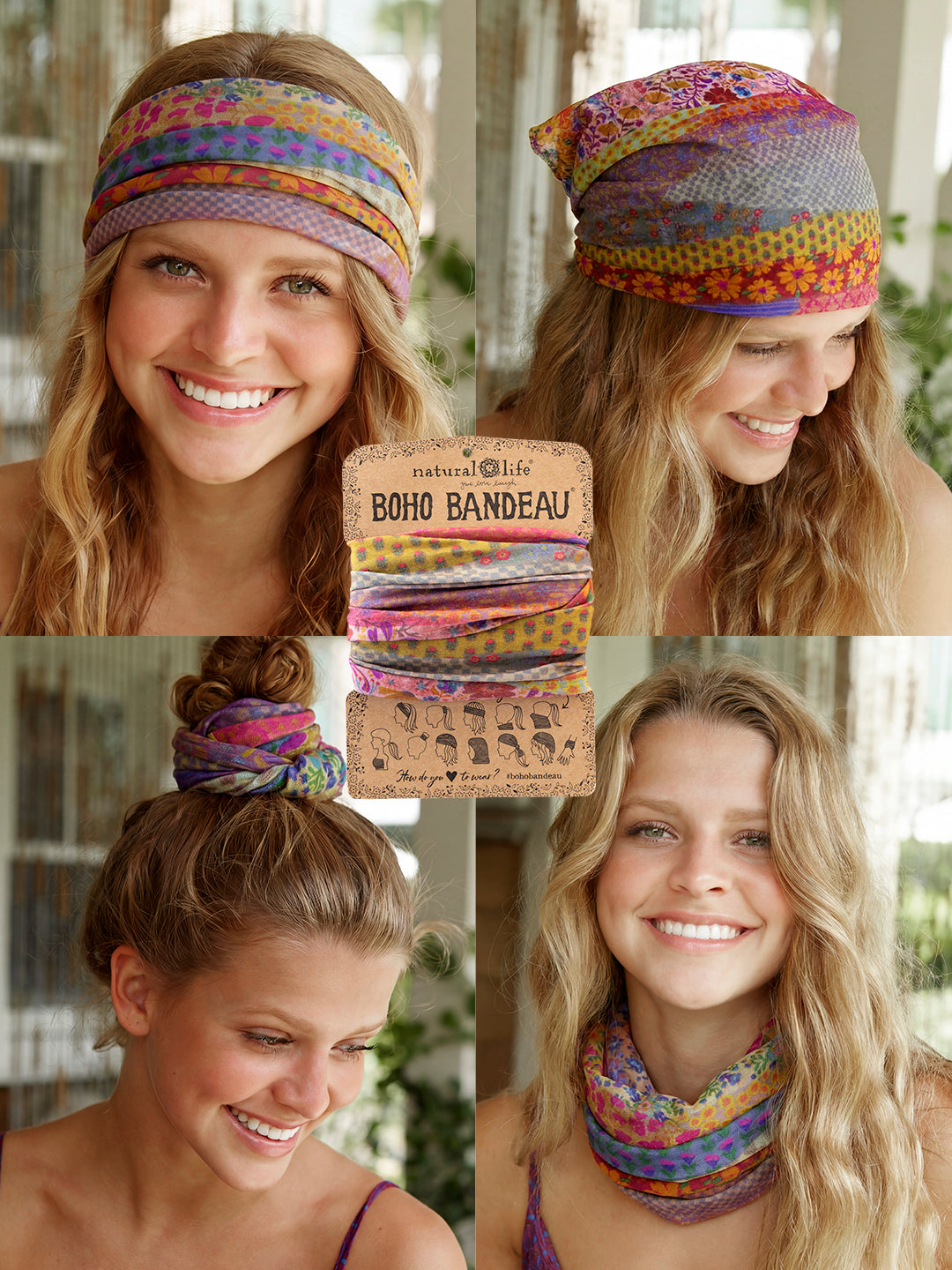 Full Boho Bandeau® Headband - Garden Waves
