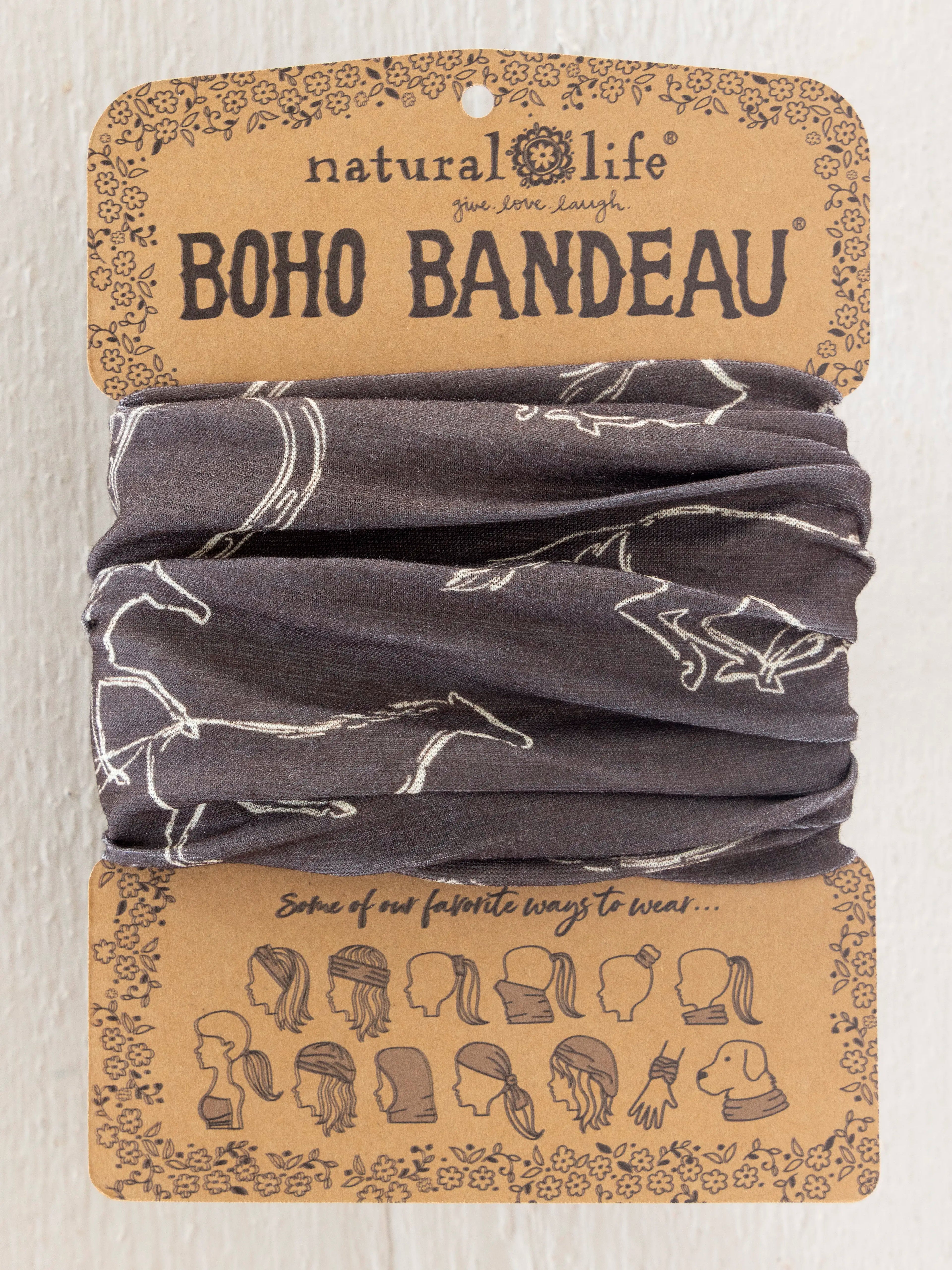Full Boho Bandeau® Headband - Western Wild Chocolate