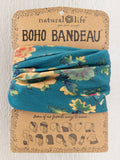 Full Boho Bandeau® Headband - Teal Orange Clusters