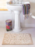 Tufted Cotton Bath Mat - Cream Folk Flower