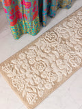 Tufted Runner Bath Mat - Cream Folk Flower