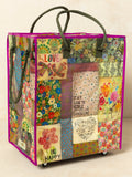 Rolling Tote Bag - XL Patchwork Chirps