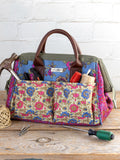 Mimi Zip Up Tool Bag - Blue Enchanted Wildflowers