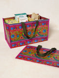 Carry All Happy Tote Bags, Set of 2 - Floral Border