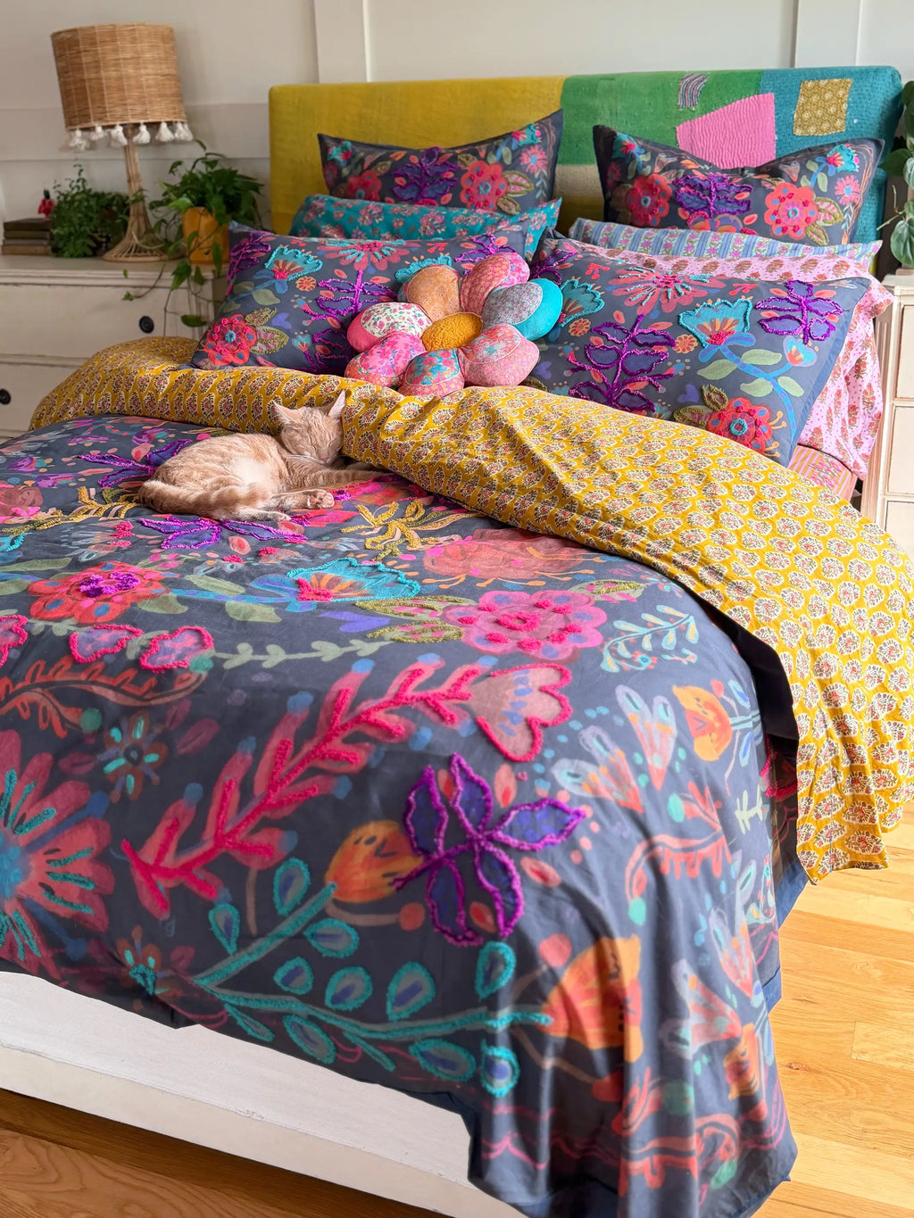 Catalina Cotton Duvet Cover - Midnight Garden